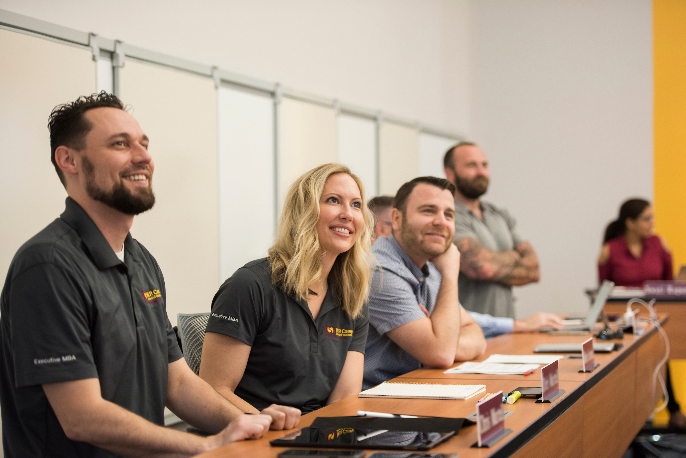 Executive MBA students in classroom.