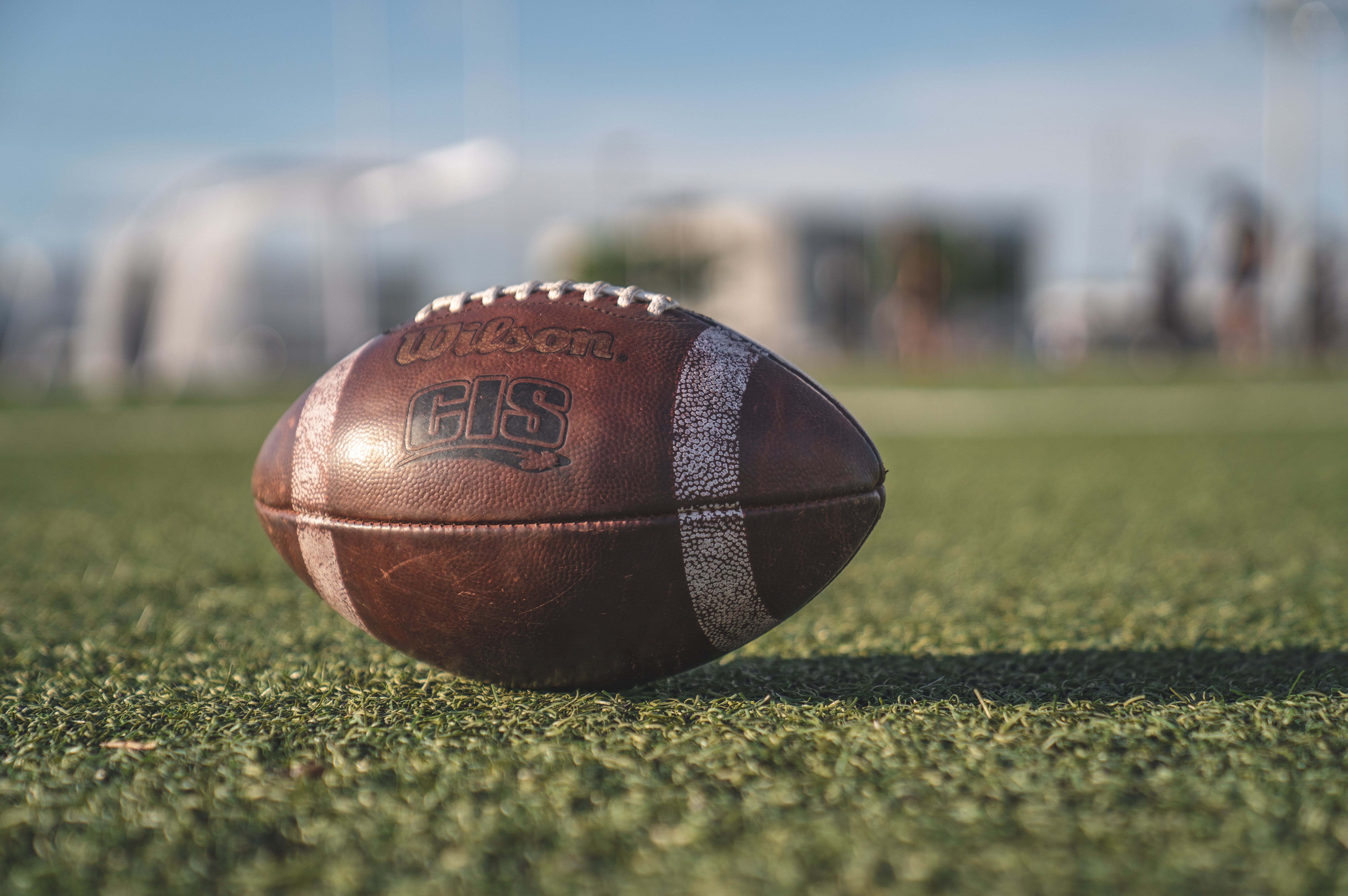 Football on a field.
